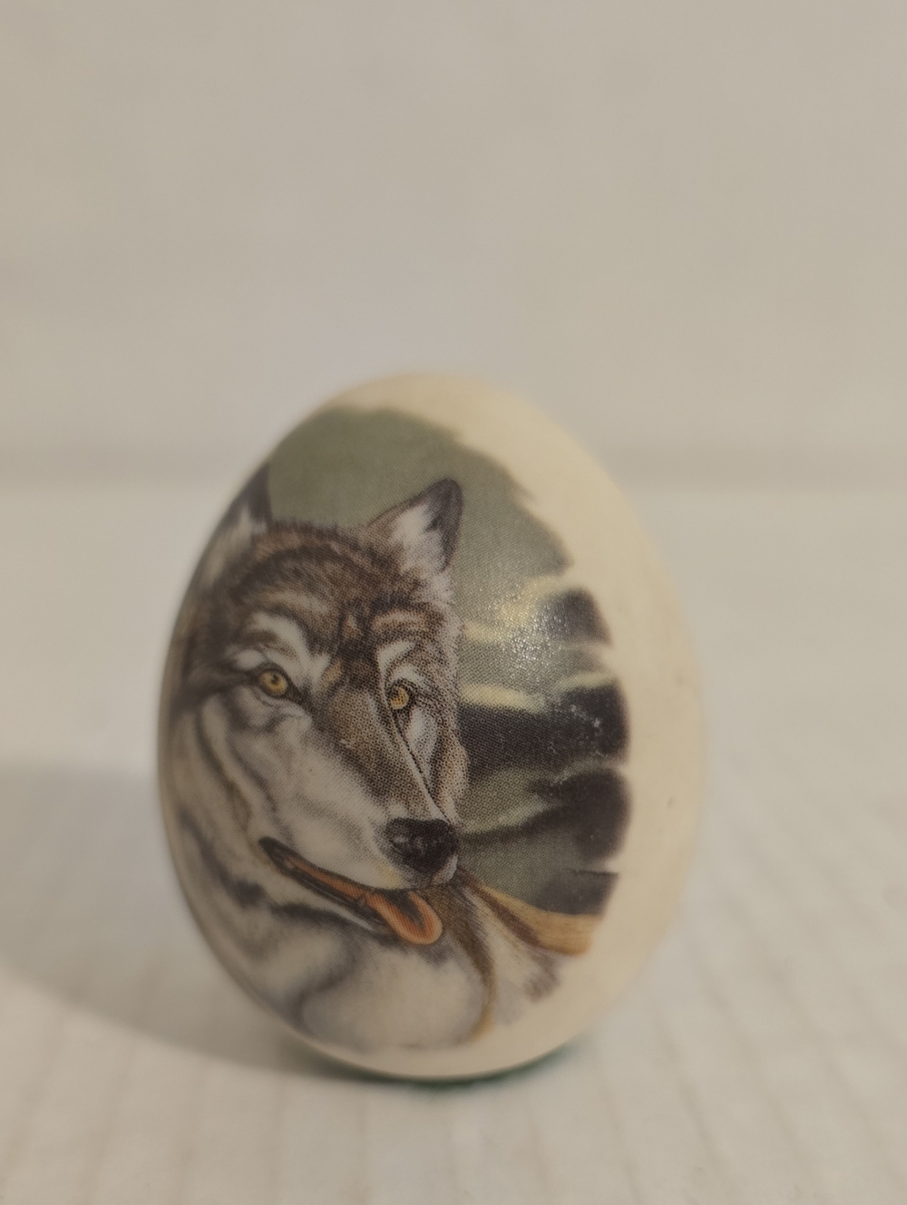 Vintage Wolf Decorative Egg